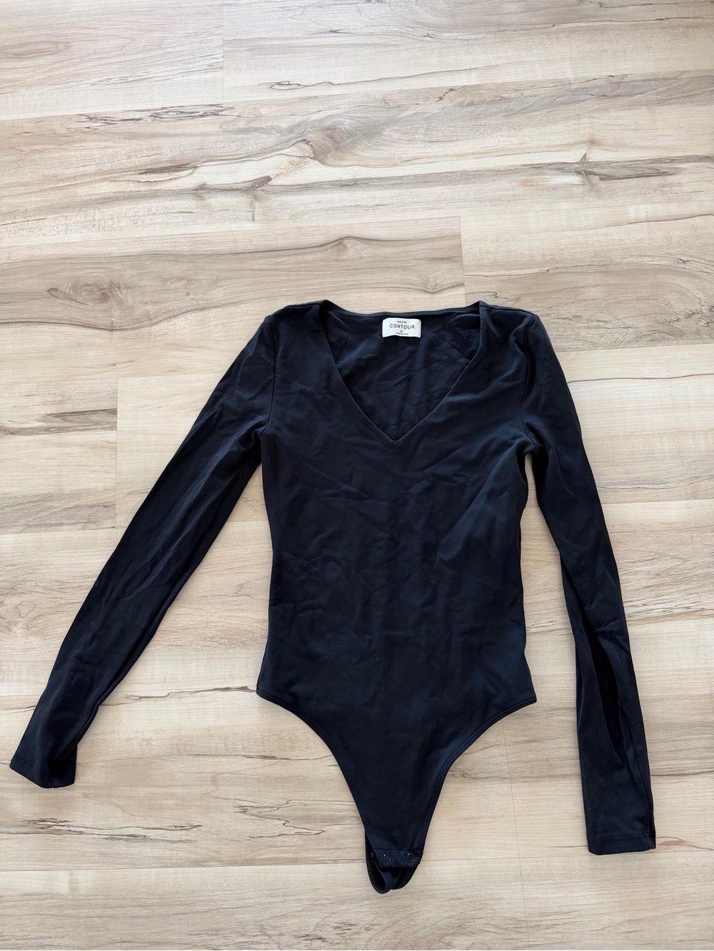 Aritzia Babaton Contour Black Long Sleeve Bodysuit XS